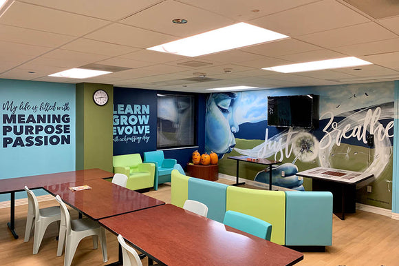 Jason Paints Richmond Community Hospital's Behavioral Health Unit