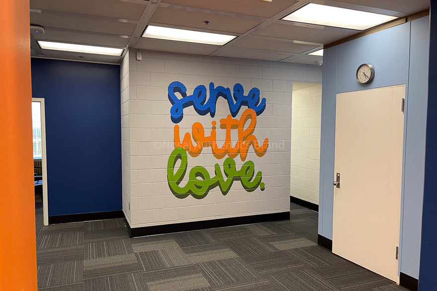 From Blank Walls To Vibrant Murals : J Ford Gives Richmond Public School Board Office A Facelift